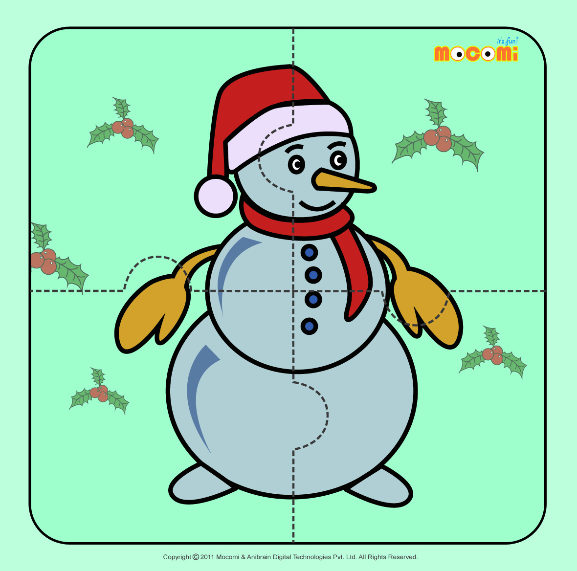 Snowman - Jigzaw Puzzles for Kids | Mocomi