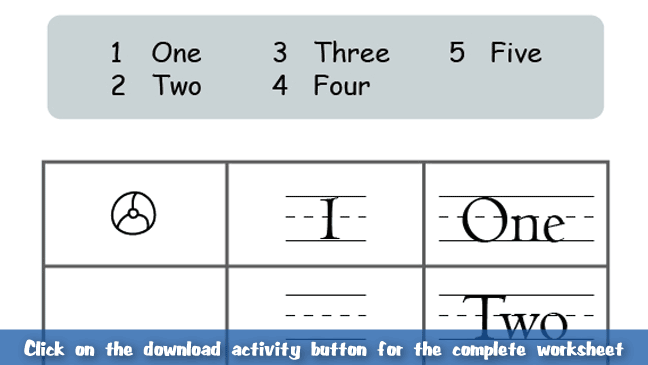 Number words - English Worksheet for Kids | Mocomi