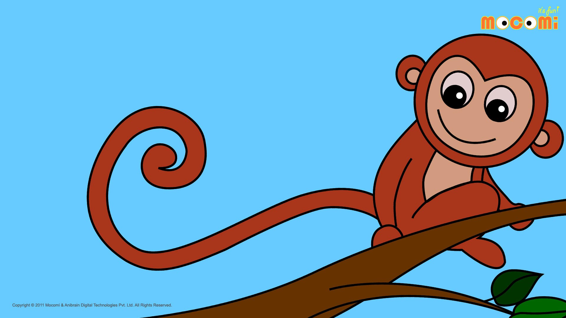 Monkey blue - Desktop Wallpapers for Kids | Mocomi
