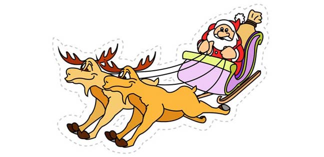Santa’s Sledge (Cut-out for Kids)