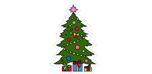 Christmas Tree (Cut-out for Kids)