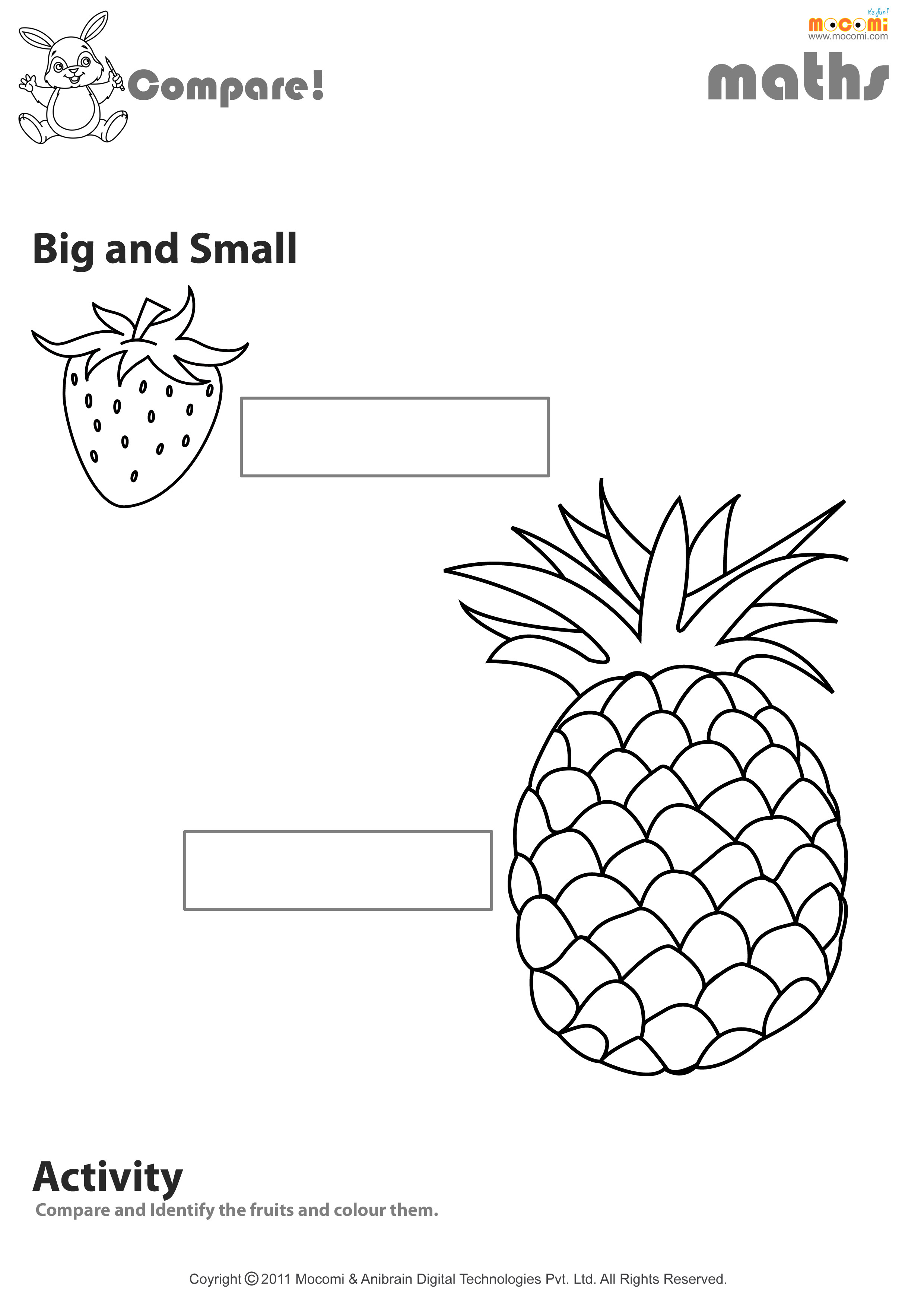 Compare Big Or Small Math Woksheet For Kids Mocomi