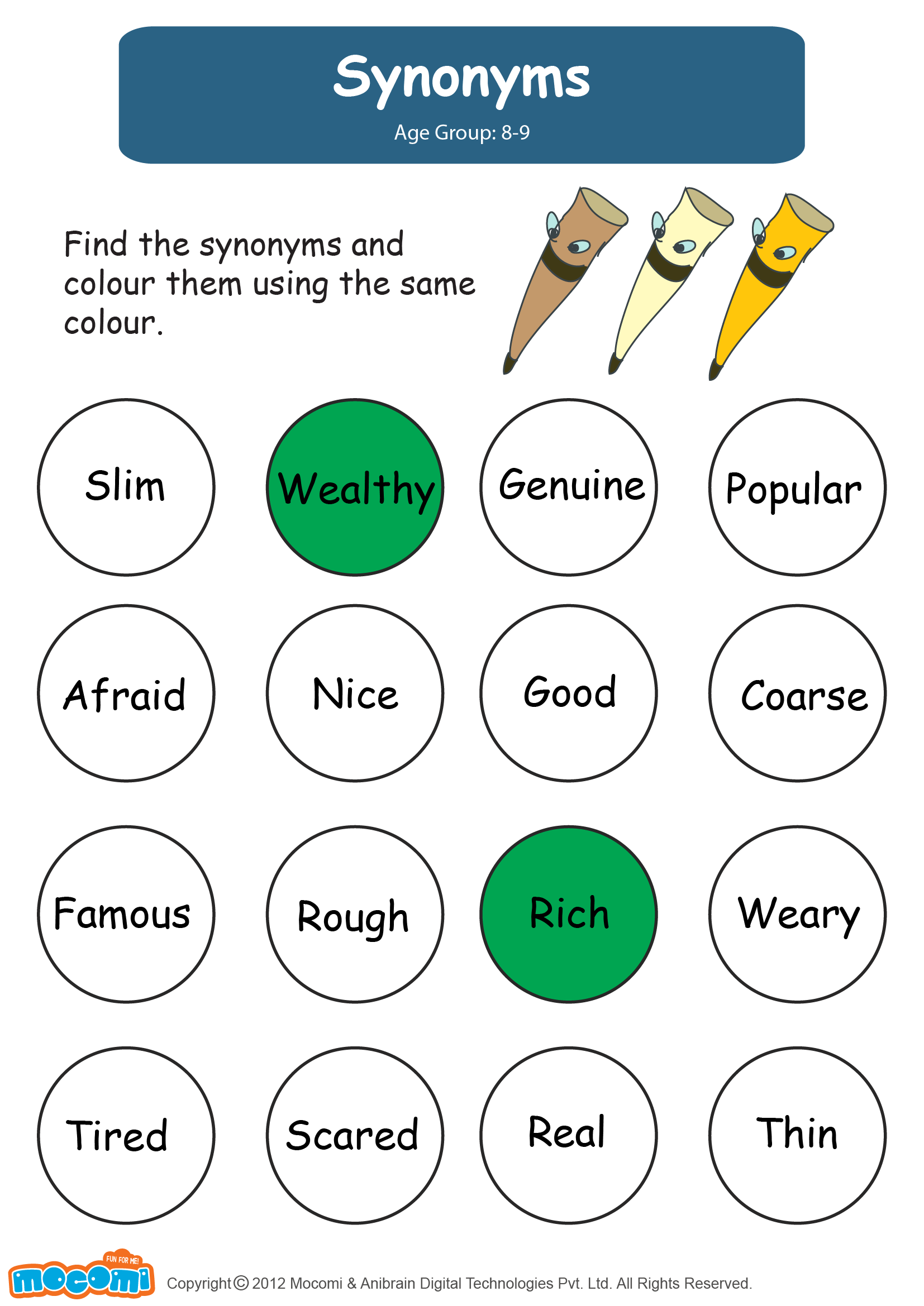 Synonym Worksheets and Teaching Activities