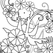 Floral Designs – Colouring Page