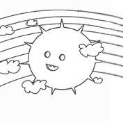 Sun – Colouring Page