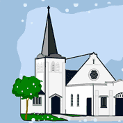 Snowfall at the Church (Printable Card for Kids)