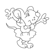 Mixxie the mouse - Colouring Page
