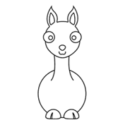 Llama &#8211; Colouring Page