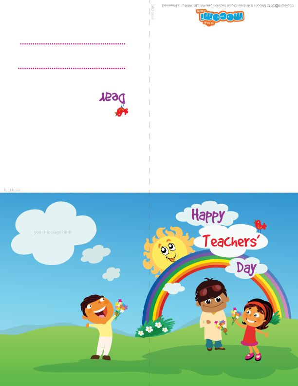 Mocomi Kids wish “Happy Teachers’ Day!” (Printable Card for Kids)