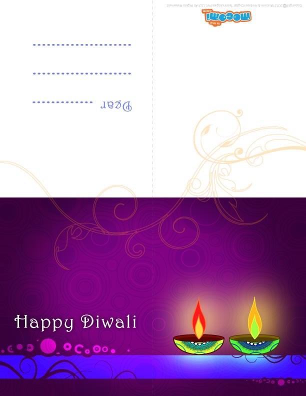 Diwali Lamps And Colours Diwali Greeting Card For Kids Mocomi