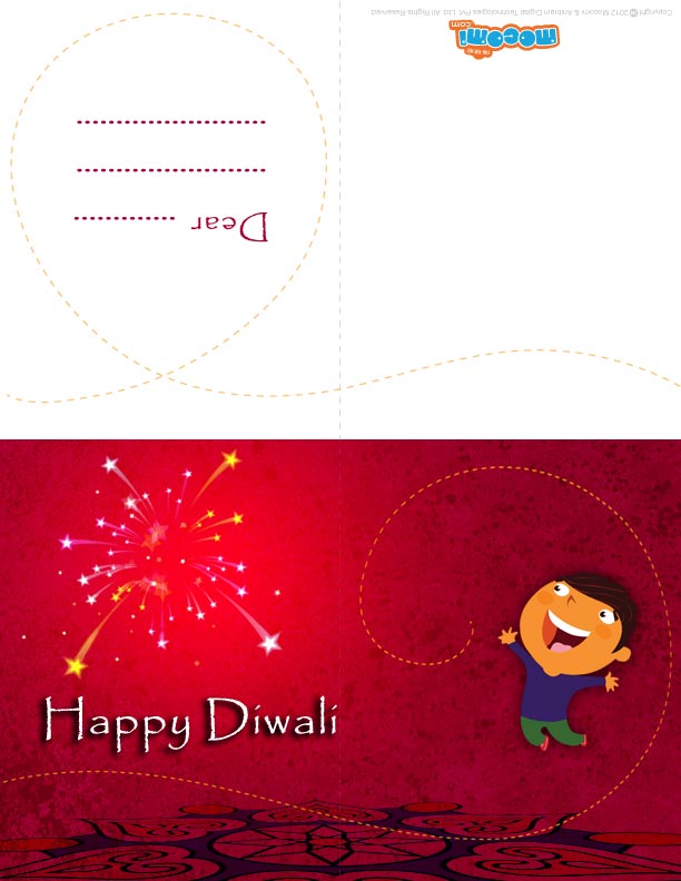 Diwali Firecrackers (Printable Card for Kids)