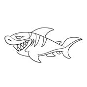 Shark &#8211; Colouring Page