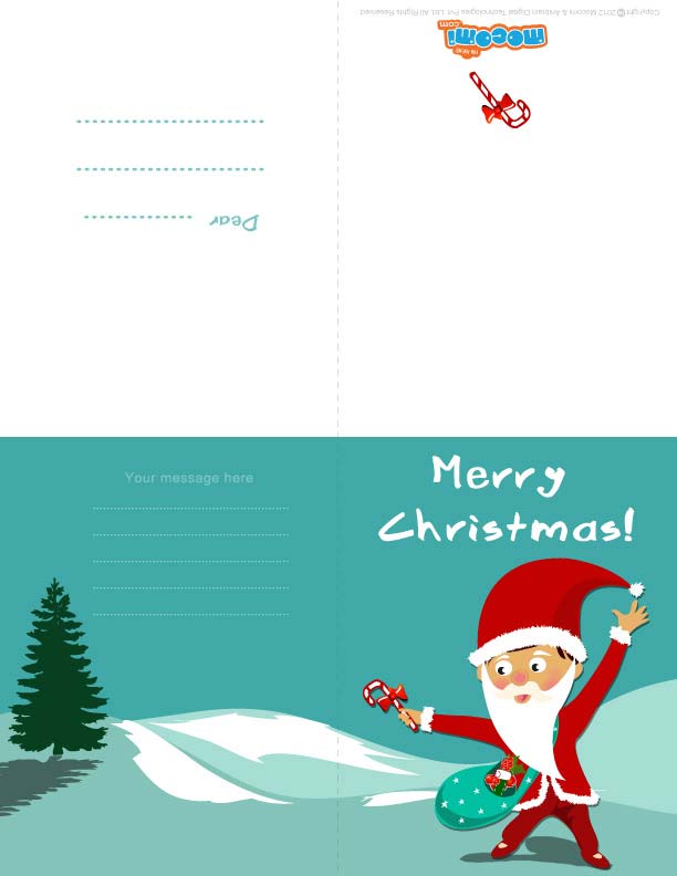 Santa Claus (Printable Card for Kids)