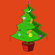 Merry Christmas - Tree (Printable Card for Kids)