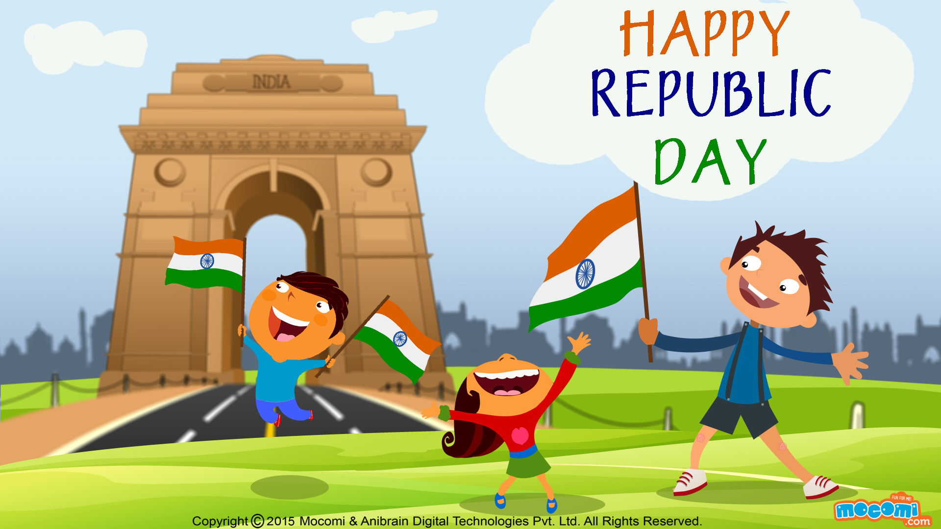 Happy Republic Day Wallpaper-8 - Desktop Wallpaper for Kids | Mocomi