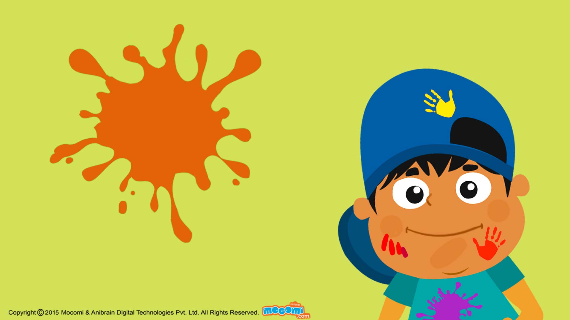 Happy Holi - 01 - Desktop Wallpapers for kids | Mocomi