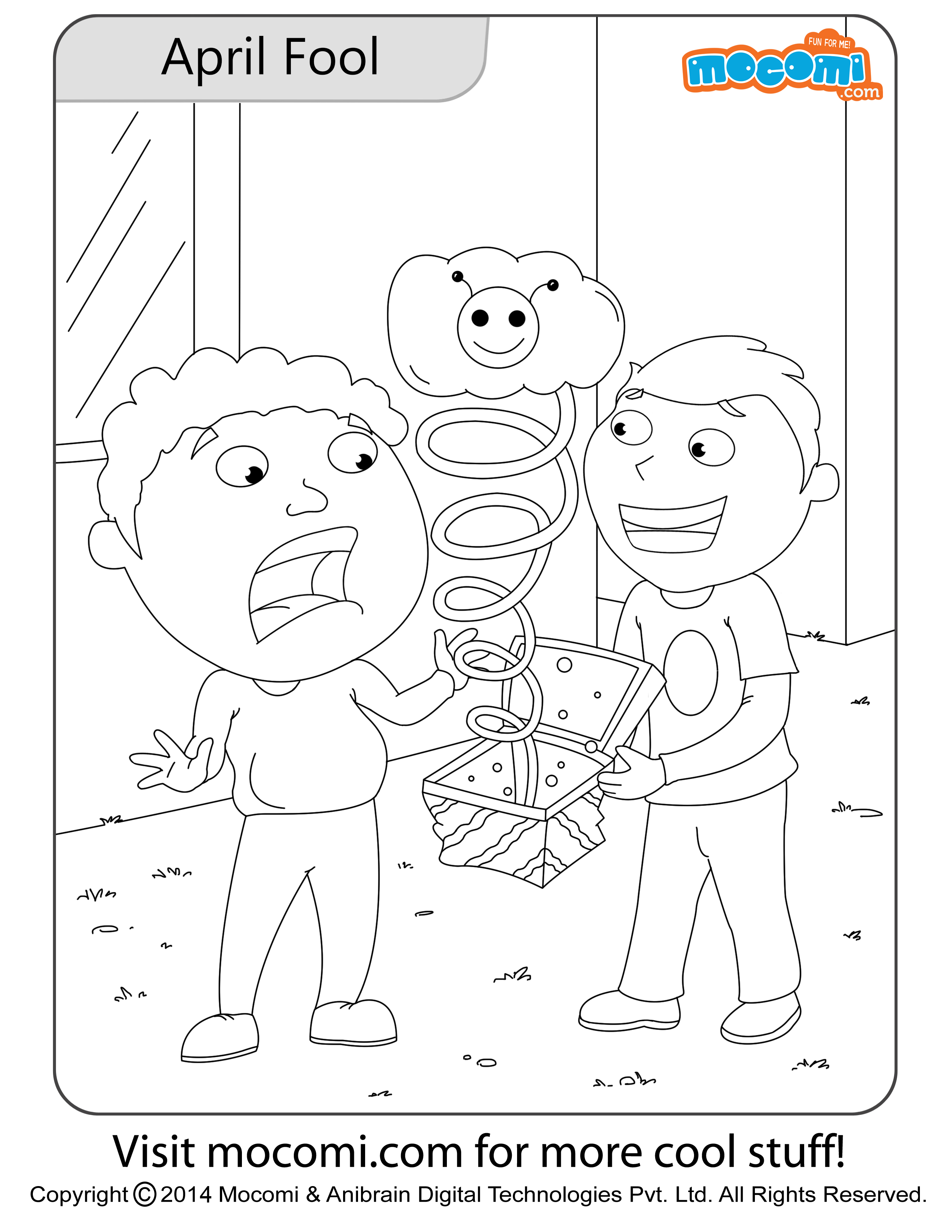 April Fool - Jojo - Colouring Pages for Kids | Mocomi
