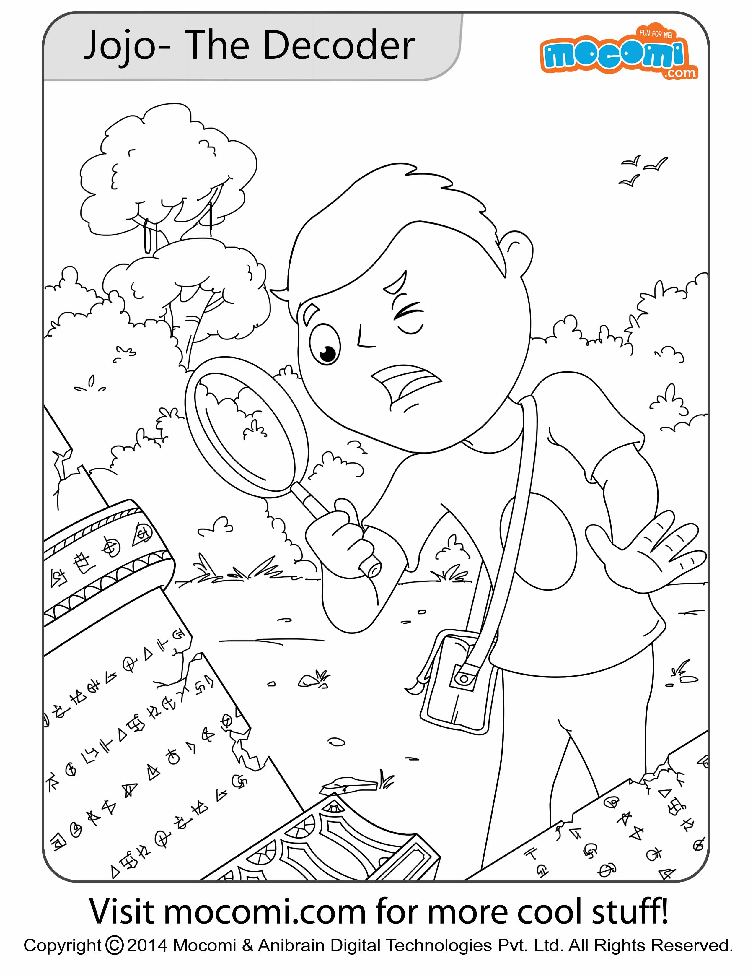 Jojo the Detective – Colouring Page