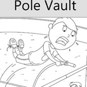 Pole Vault &#8211; Colouring Page