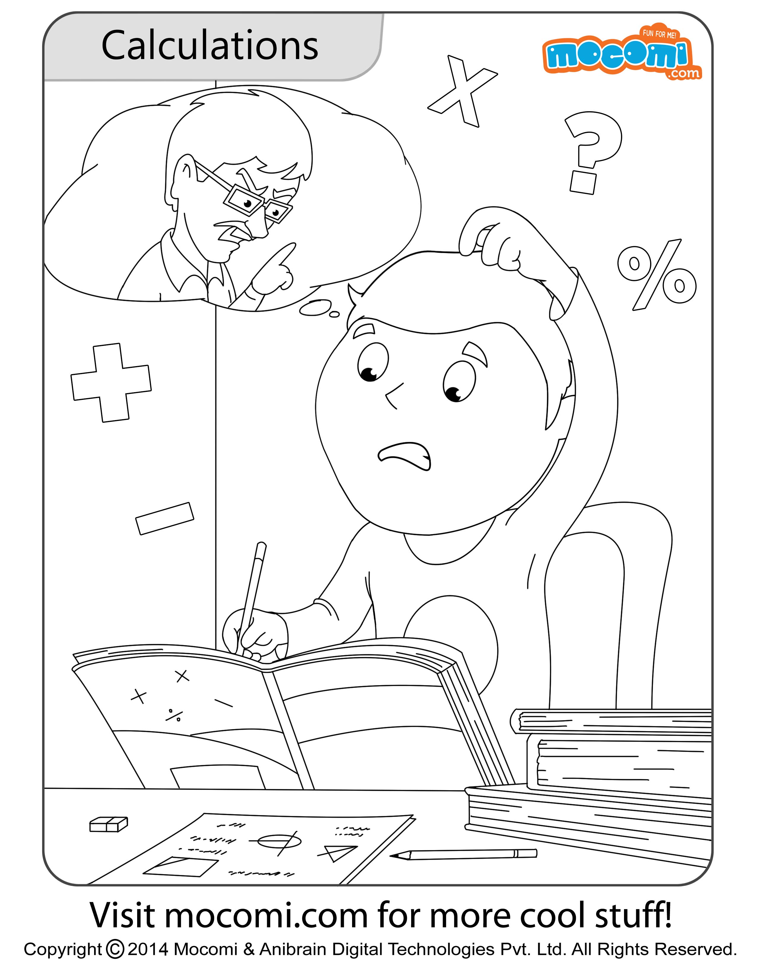 Jojo Calculations – Colouring Page