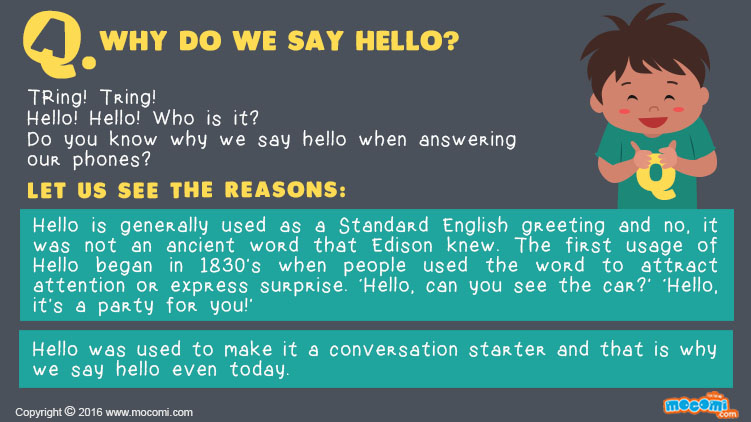 Why do we say Hello? - Answer Me for Kids | Mocomi