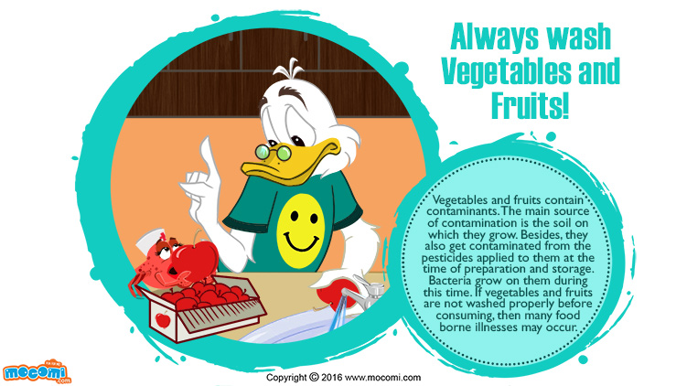 Always wash Vegetables and Fruits!