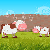 Cows transfixed by saxophone sound!